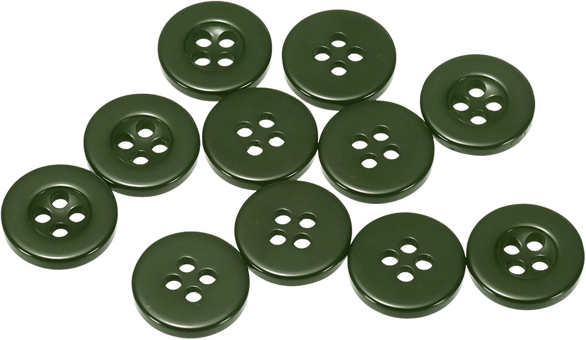 HARFINGTON 10pcs 20L Sewing Buttons 1/2"(12.5mm) Resin Round Flat