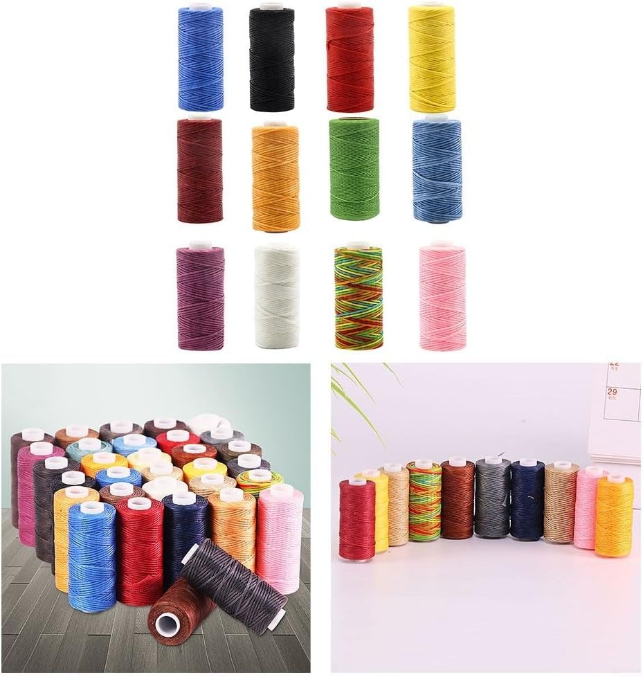 Flat Waxed Sewing Thread for DIY Leather Hand Stitching