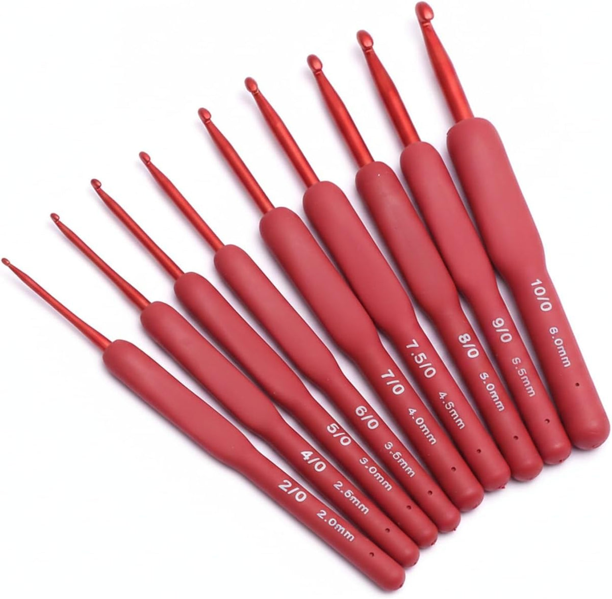 Crochet Hook with Silicone Handle and Aluminum Shaft (1 PC)