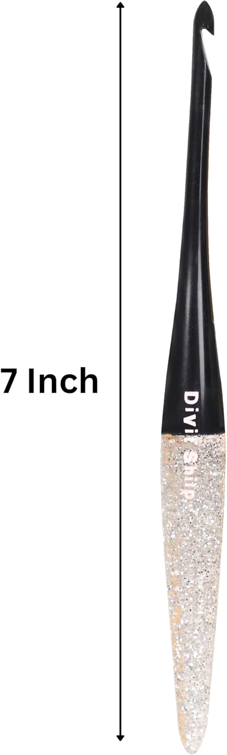 Divit Shilp Streamline Ergonomic Handle Crochet Hooks for Arthritic