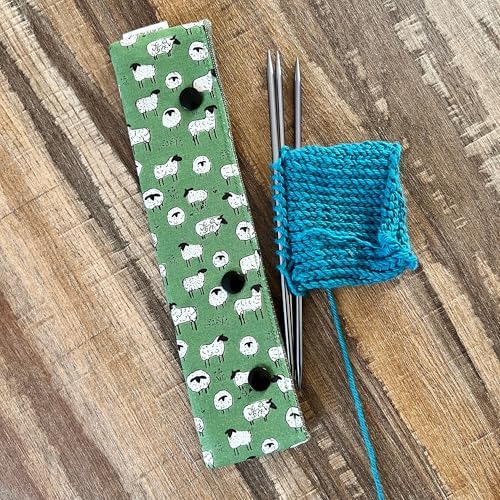 DPN Needle Cozy, Double Pointed Needle Holder, Woolly Sheep