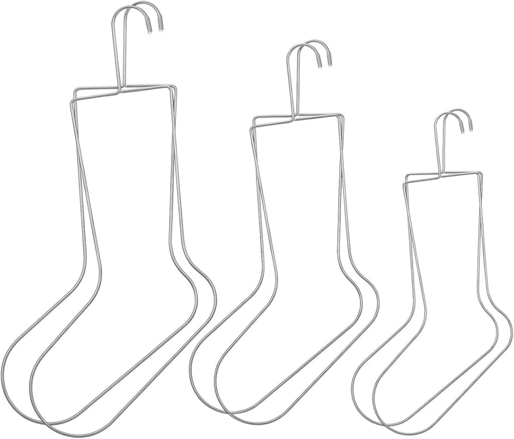 6 Pcs (3 Pairs) Stainless Steel Sock Blockers - Small, Medium, Large