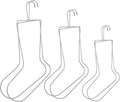 6 Pcs (3 Pairs) Stainless Steel Sock Blockers - Small, Medium, Large