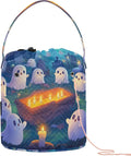 YETTASBIN Halloween Ghost Yarn Storage Bag, Large Crochet Knitting Bag
