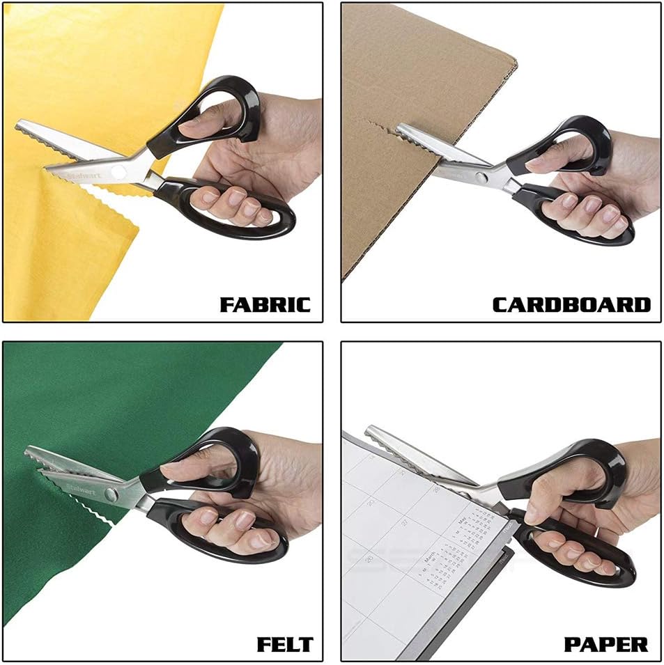 Pinking Shears for Fabric Paper Cutting, Stainless Steel
