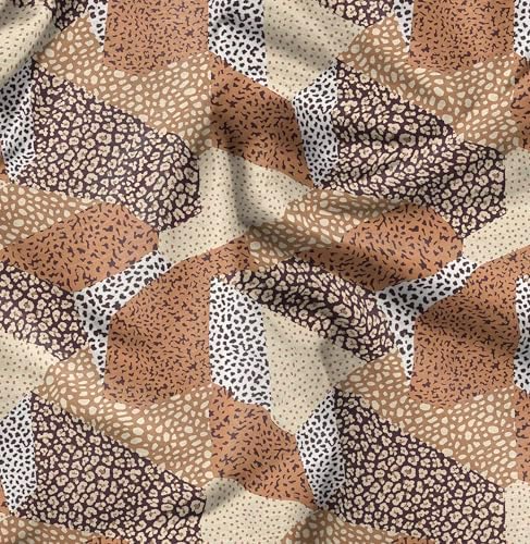 Soimoi Heavyweight Cotton Canvas Fabric Material - 56 Inch Wide, Brown