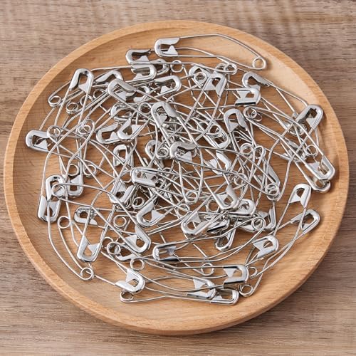 Curved Safety Pins 2 Inch - 60 Pack Quilting Basting Pins for