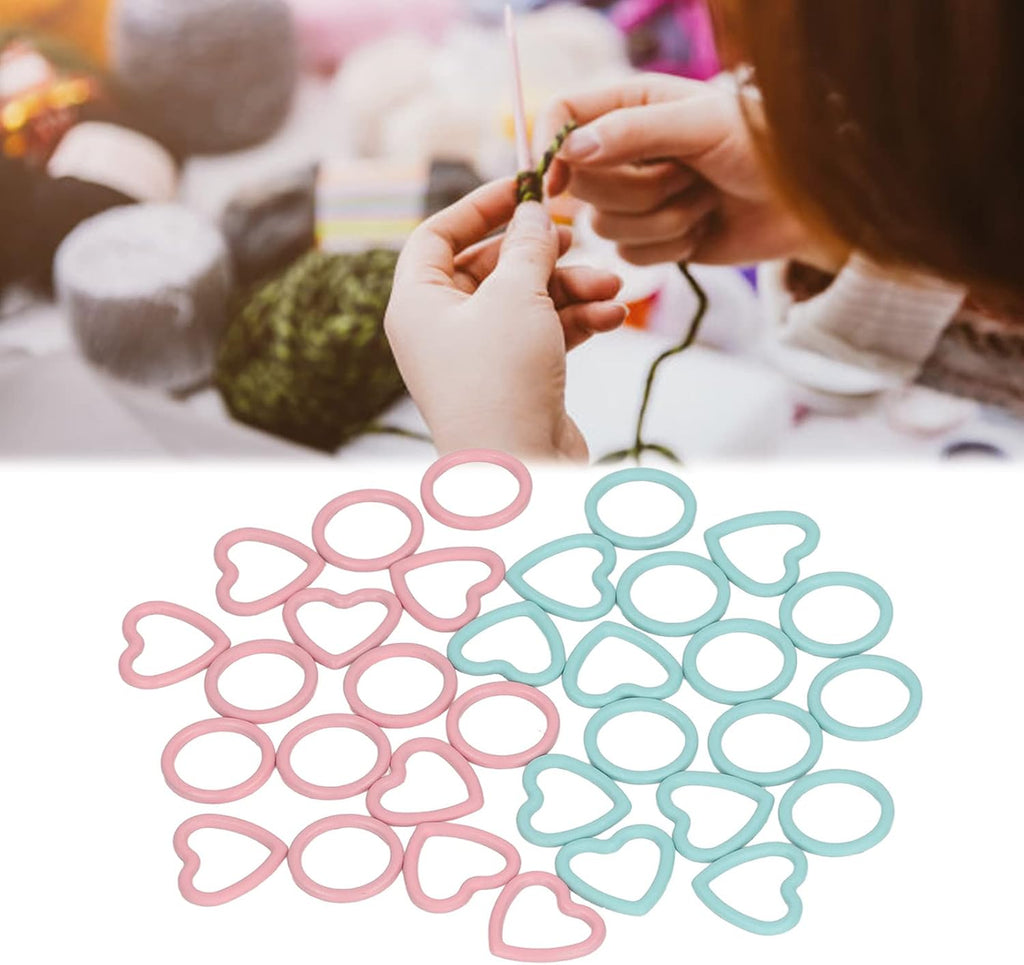 Knitting Stitch Markers 32pcs Metal Crochet Marker Rings with Round