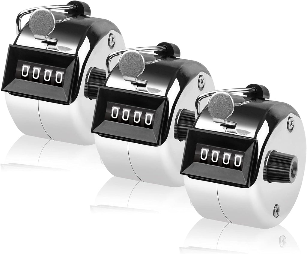 Tally Counter, 4-Digit Clicker Counter, Metal Hand Tally Counters