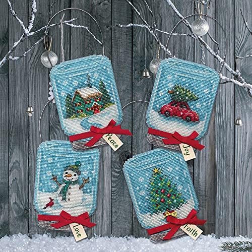 Dimensions 70-08997 Holiday Jar Christmas Ornament Counted Cross