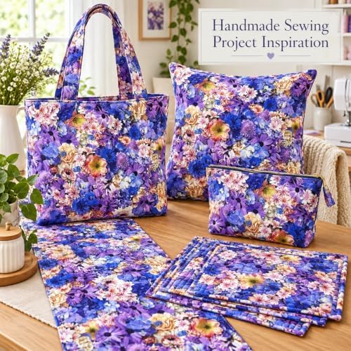 Maywood Studio Hand Picked First Light Lewisa Purple/Pink, Fabric by