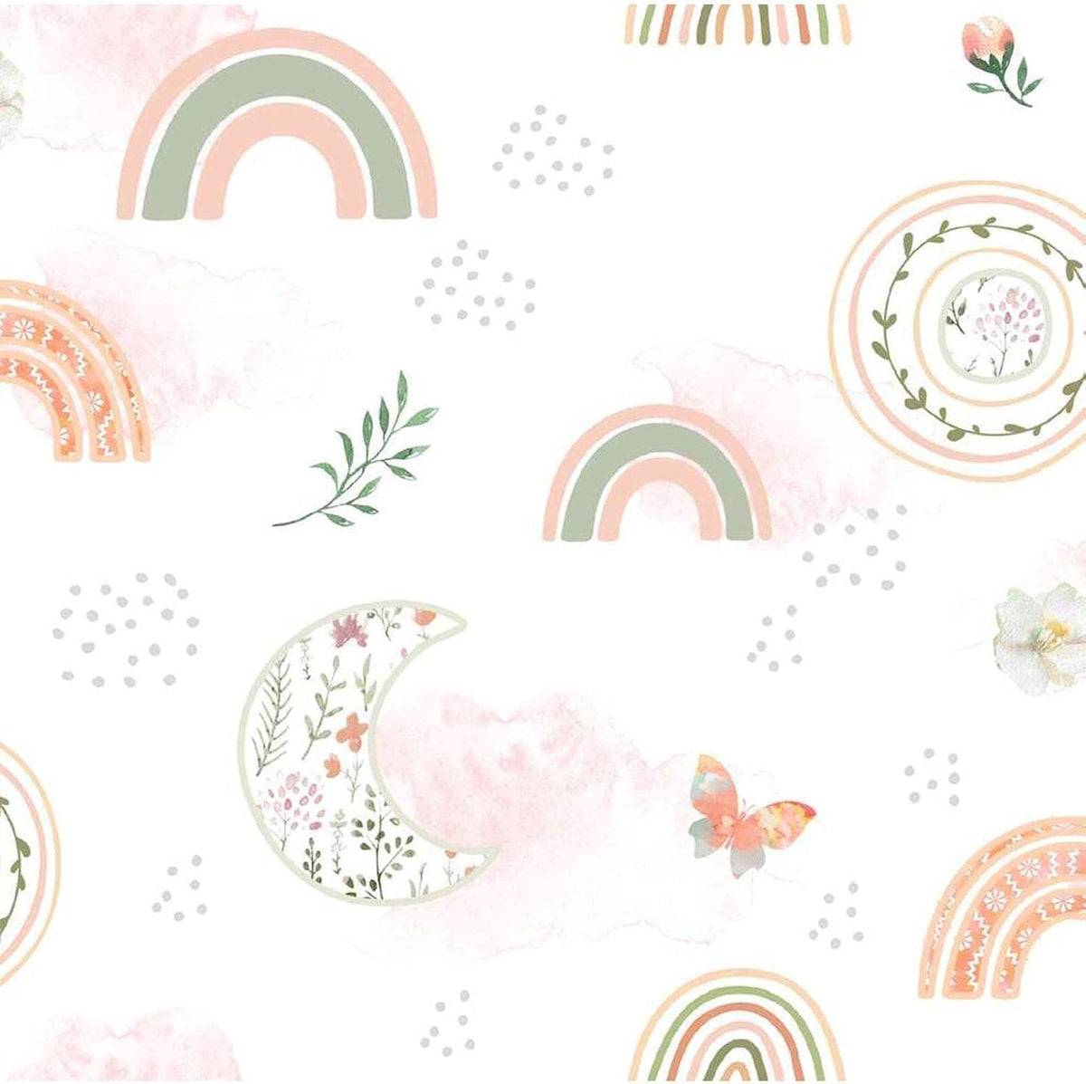 Flannel Moon Beam Garden Fabric by Springs Sold by The Yard