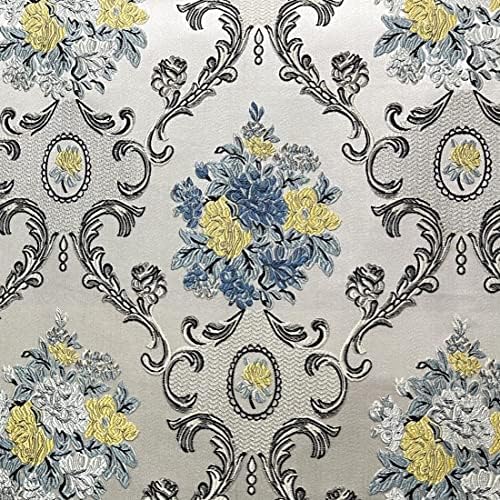 Luxurious Woven Jacquard Majestic Damask Design Heavy Furnishing