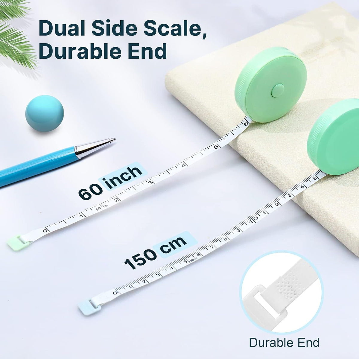 6 Pack Tape Measure Measuring Tape for Body Measurements, Retractable