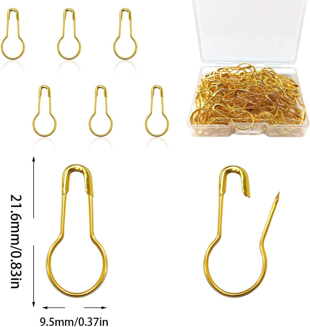 100Pcs 21mm/0.8 Inch Small Metal Gourd Safety Pins Bulb Pin