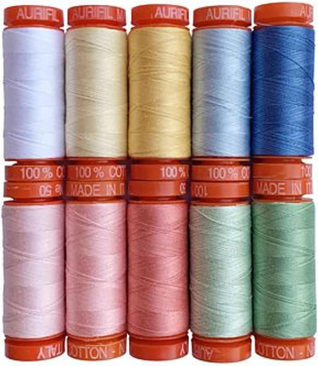 Aurifil Jill Finley on The Wind Thread Set 10 Small spools of 50wt