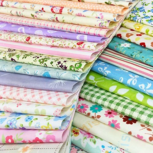 flic-flac Quilting Fabric Squares 100% Cotton Precut Quilt Sewing