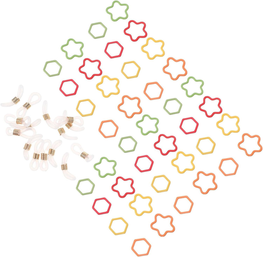Colorful Metal Stitch Markers, Hexagon Star Safety Pins