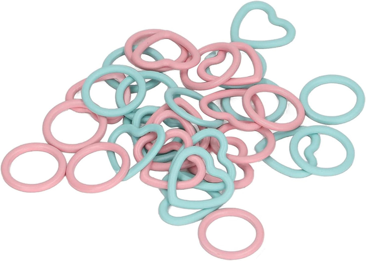 Knitting Stitch Markers 32pcs Metal Crochet Marker Rings with Round