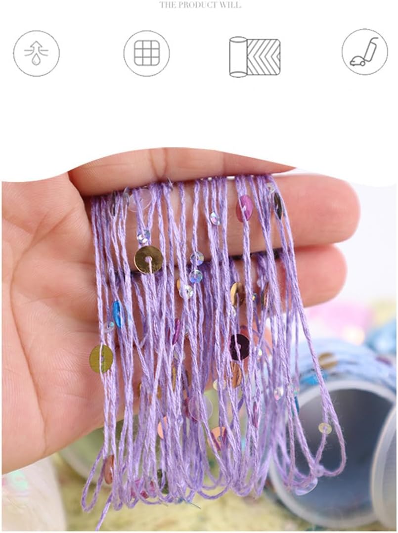 2 Balls Sequins Sparkle Cotton Yarn, Lurex Sequin Thread Accessories