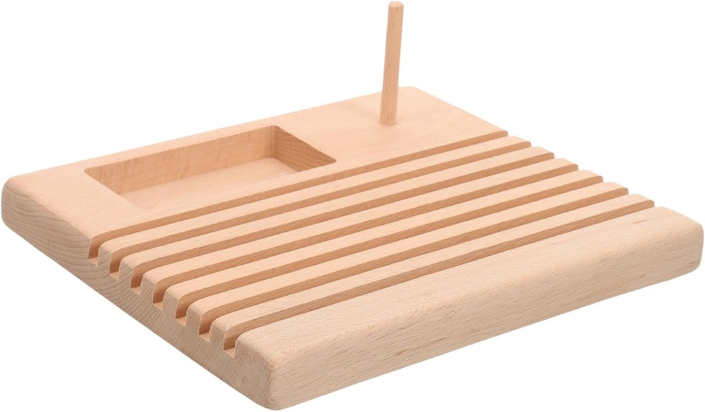 Wooden Spool Ruler Holder for Quilting and Crafting Stable Base