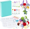 ORIGACH 8 Sets Crochet Flower Bookmarks Kit for Beginners Adults DIY