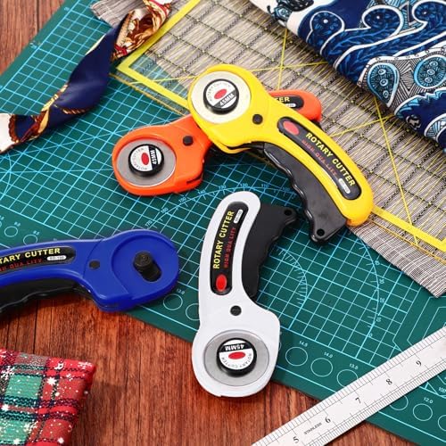 Lothee 15 Pcs Rotary Cutters 45mm Blade Bulk Fabric Cutter Rotary