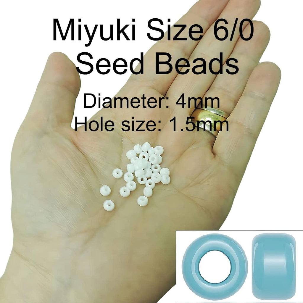 3 Pack - Miyuki Round Seed Beads Size 6/0, 20 Grams Each