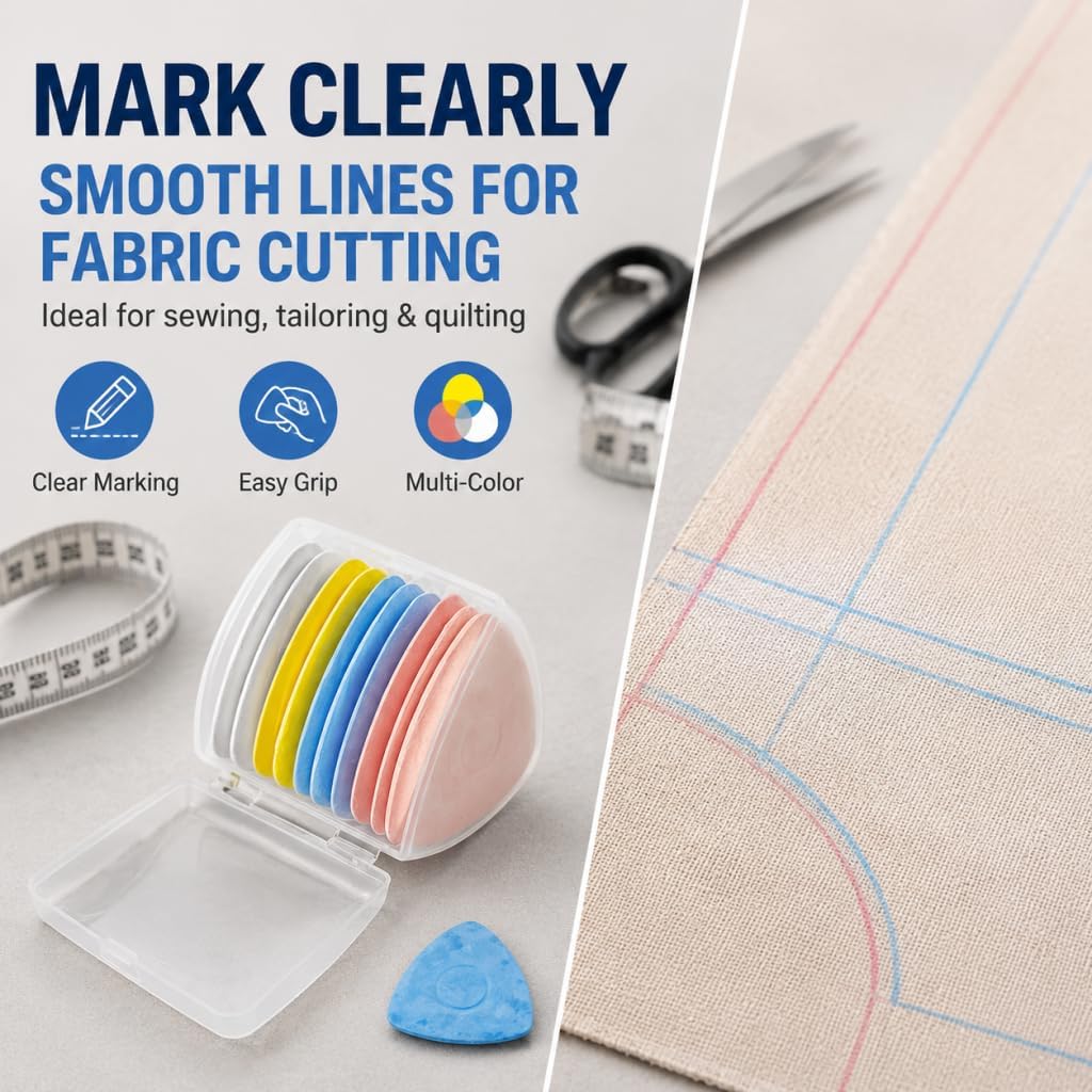 Crzxfypa Triangle Tailors Chalk, Professional Sewing Fabric Chalk &