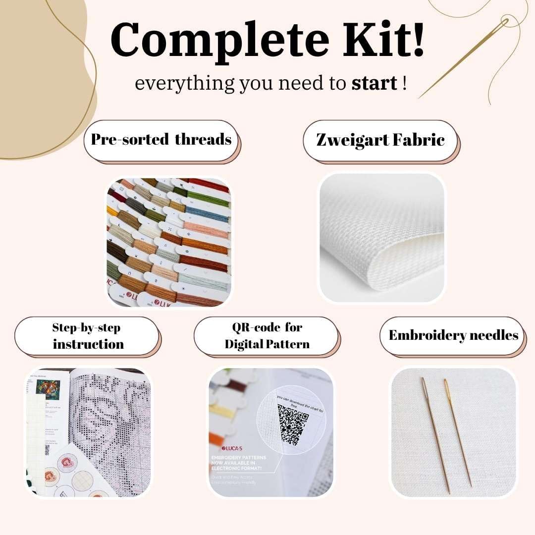 Luca-S counted cross stitch kit "Bakery", 17x20cm