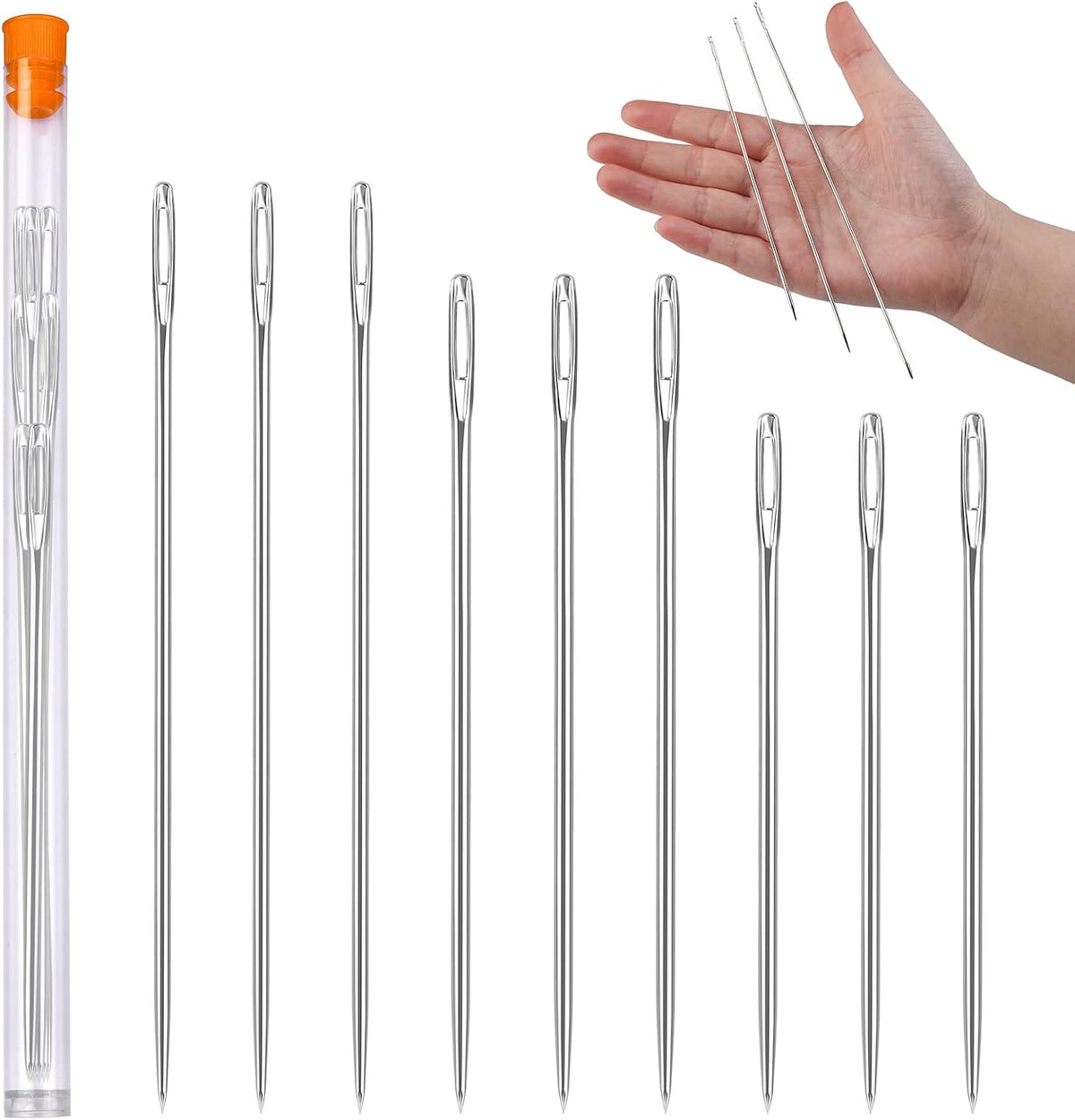 Wonvoc Long Needle, 9 Pcs 4.9''/5.9''/6.9'' Long Sewing Needles