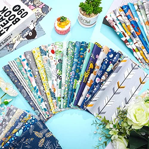 40 Pcs 10 x 10 Inch Cotton Fabric Squares for DIY Quilting Sewing
