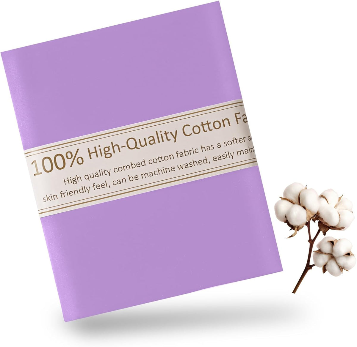 Purple Cotton Fabric for Sewing 59 Inch Wide Natural 100% Cotton