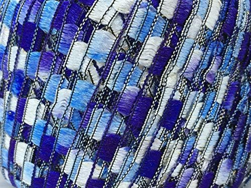 Berlini East Track II Metallic Accent Ladder Ribbon Yarn 50 Gram