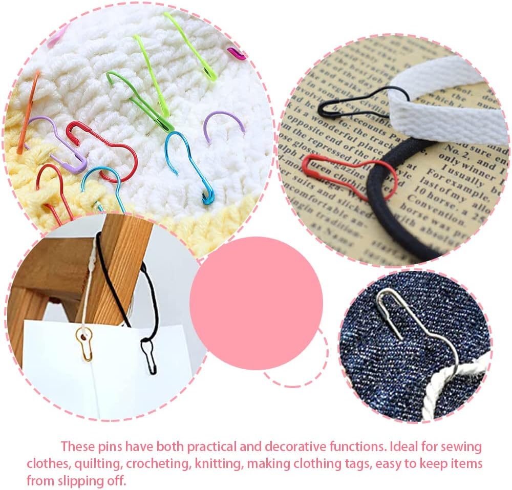 1000 Pcs Safety Pins Safety Bulb Pins for Crafts Metal Knitting Pins