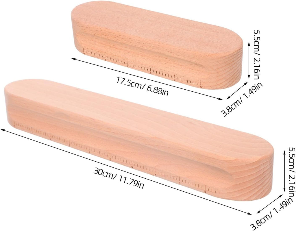 2pcs Wood Sewing Clapper Quilting Pressing Tool