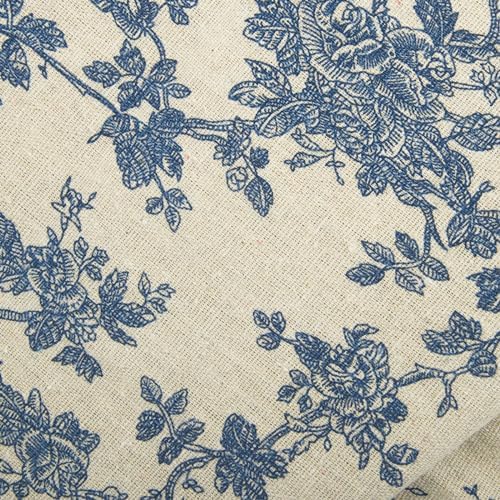 Vintage Linen Floral Fabric by The Yard 3 Yard by 62 Inch Width