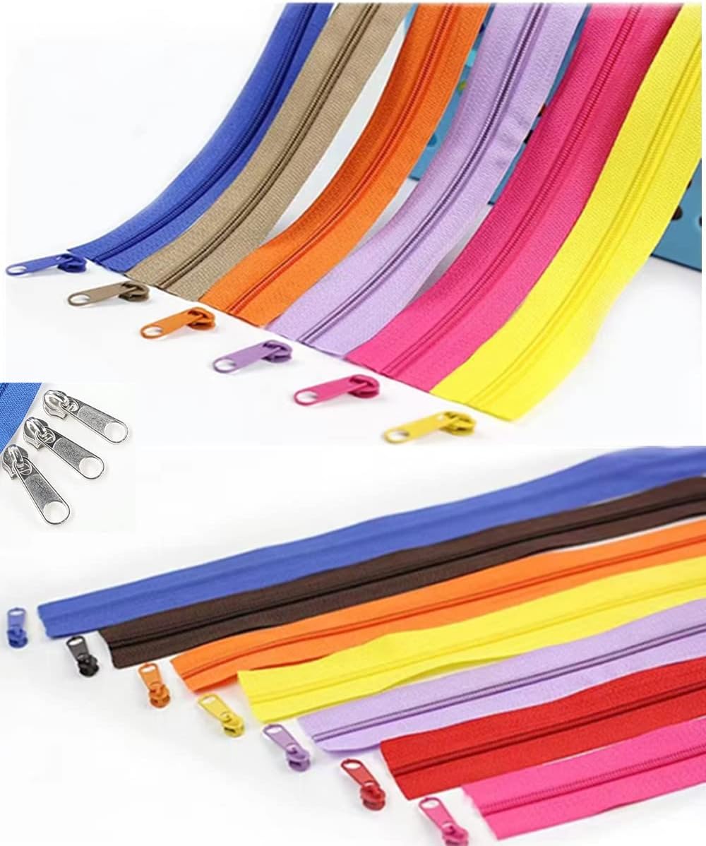 36 Yards 12Pieces #5 Zippers by the Yard for Sewing Nylon Coil Zippers