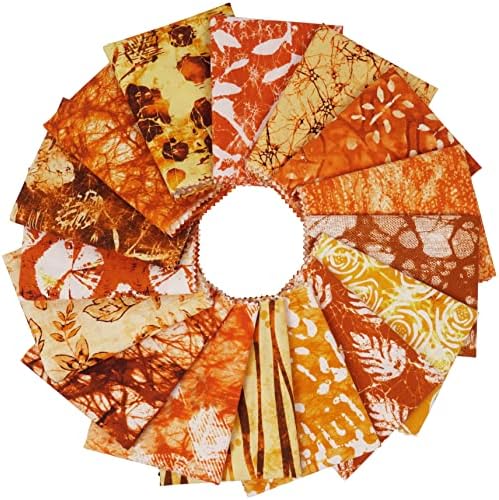 Soimoi 16 Pc Fat Quarter Bundle, Batik Print 18"x 22" DIY Patchwork