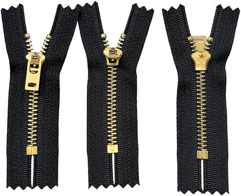 YKK #5 Extra Strong Pants Zippers (Closed Bottom) - Color 580 Black