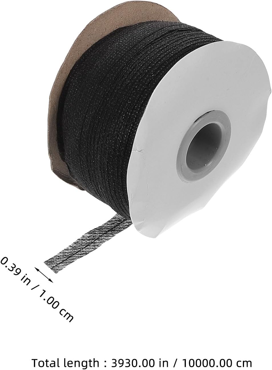 1 Roll Fusible Interfacing Strip for Sewing, Black Non-Woven Fabric