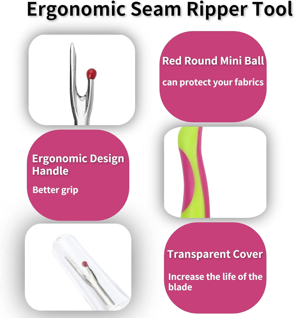 2PCS Seam Cutter, Ergonomically Designed Stitch Unpicker, Thread