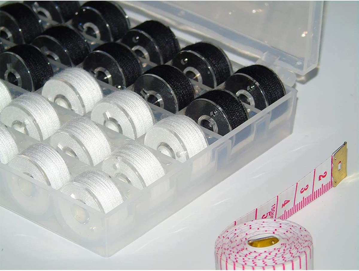CKPSMS Brand - 25PCS #KP-19083 Black/White/Color Prewound Bobbin