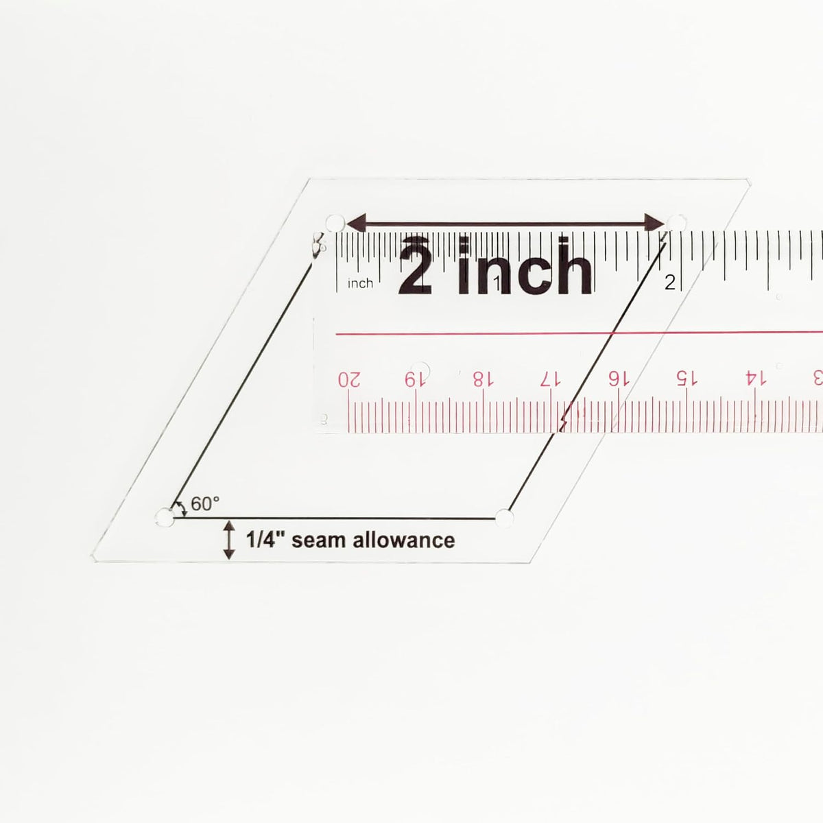 4 Sizes 60 Degree Diamond Quilting templates for Quilting with 1/4