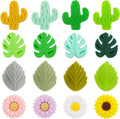 16pcs Knitting Needle Stoppers, Silicone Needle Point Protectors Daisy