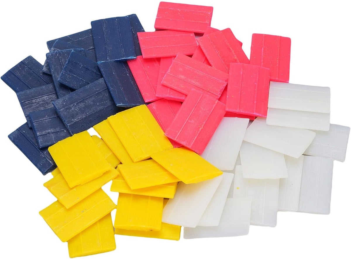 Tailors Chalk, Wax Fabric Marker 50 Sheets 4 Colors Washable for
