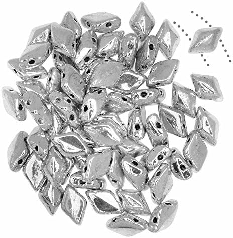 Matubo Czech Glass GemDuo, 2-Hole Diamond Shaped Beads 8x5mm, 8 Grams