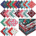 Preboun 300 Pcs Christmas Fabric Squares Quilting 5x5 Inches