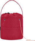 YETTASBIN Red Solid Color Yarn Storage Bag, Large Crochet Knitting Bag