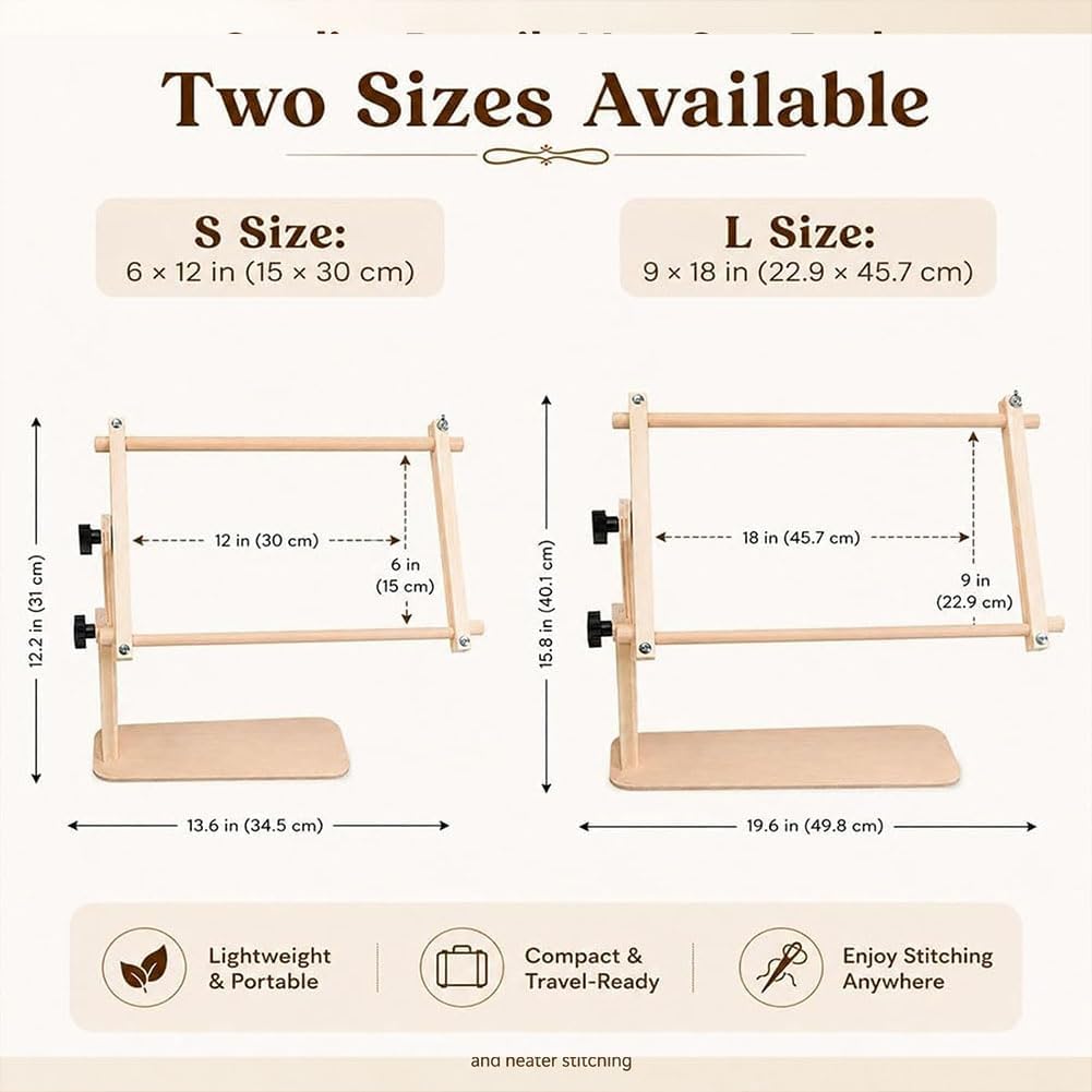 Adjustable Tabletop Embroidery Stand – Cross Stitch Frame Holder 360°